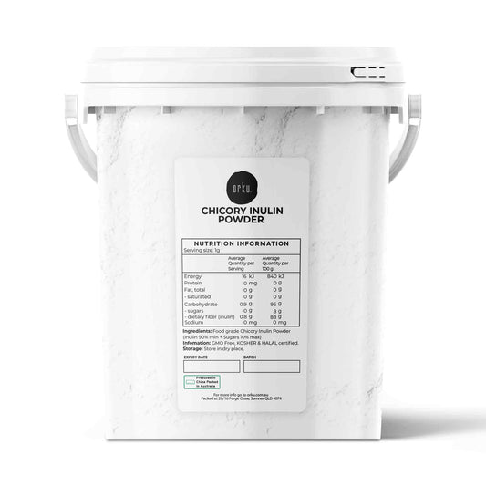 Orku 800g Chicory Root Inulin Powder Tub - Unflavoured Natural Prebiotic Fibre - Auzzistore