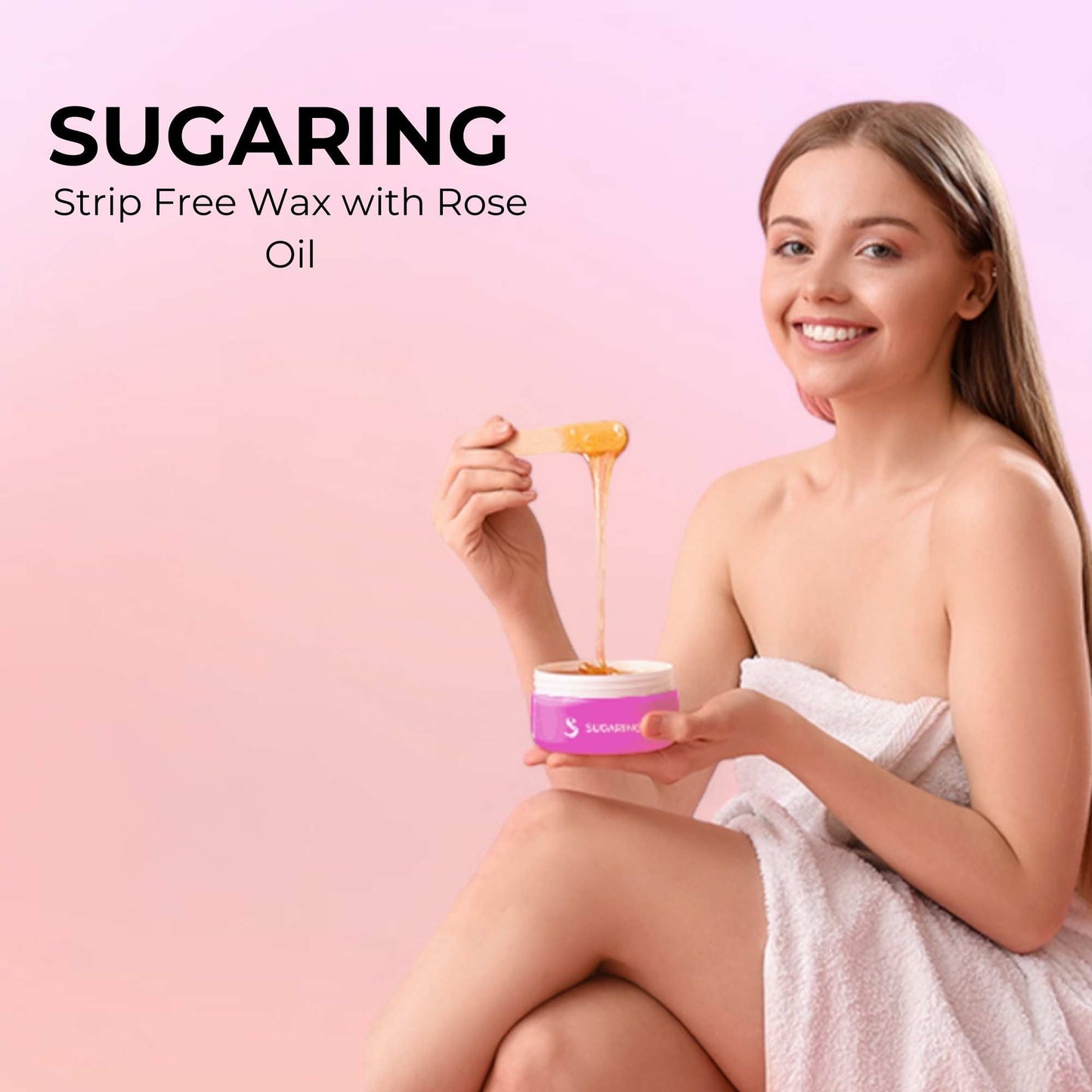 120g Sugaring Wax with Rose Oil - Strip Free - Home Hair Removal