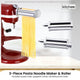 Kitchee Pasta Noodle Maker Roller Cutter Attachments - Compatible with KitchenAid Mixer – view 2