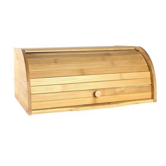 Kitchee 40cm Bamboo Bread Box - Storage Bin Keeper Kitchen Counter Container - Auzzistore