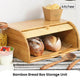 Kitchee 40cm Bamboo Bread Box - Storage Bin Keeper Kitchen Counter Container – view 2