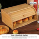 Kitchee 40cm Bamboo Bread Box - Storage Bin Keeper Kitchen Counter Container – view 5