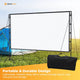 120” Portable Movie Projector Screen - Outdoor Indoor 16:9 4K Tripod Stand Case – view 4