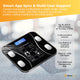 Bluetooth Smart Body Fat Scale Black - Digital BMI Weight USB Recharge with App – view 5