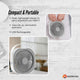 3-Speed USB 20cm Desktop Fan – Quiet Portable Lightweight Rechargeable Cooler – view 8