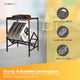 Social Hike Turntable Player Stand & Vinyl LP Record Album Storage - Black Metal – view 3