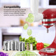 Kitchee Slicer Shredder Grater 3 Attachments - Compatible with KitchenAid Mixer – view 6