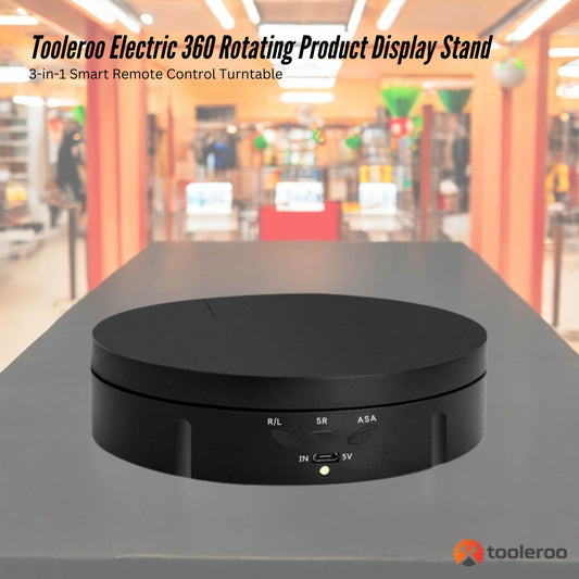 Tooleroo Electric 360 Rotating Product Display Stand Black for Merchandise Video – view 2