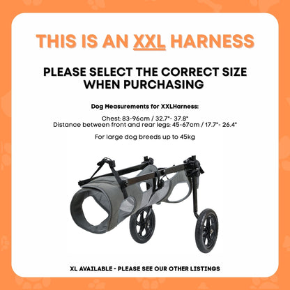 Rooster Farms Large Dog Wheelchair XXL Harness - Adjustable Back Leg Aid