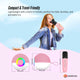 Mini Karaoke Machine and 2x Wireless Microphones Portable Bluetooth Speaker Pink – view 3