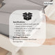 Kitchee foldable bed sheet storage box with specifications overlay