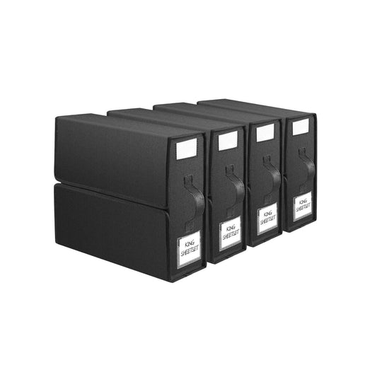 4x Kitchee Foldable Bed Sheet Storage Box – Linen & Closet Organiser Black - Auzzistore