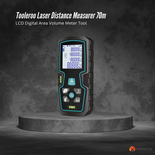 Tooleroo 70m Digital Laser Distance Measurer - LCD Area Volume Meter Tool – view 2 - Auzzistore