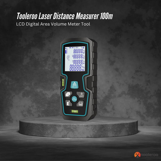 Tooleroo 100m Digital Laser Distance Measurer - LCD Area Volume Meter Tool – view 2 - Auzzistore