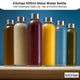 Kitchee 500ml Glass Water Bottle with Stainless Steel Lid - Set of 6 Drink Bottles – view 2