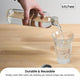 Kitchee 500ml Glass Water Bottle with Stainless Steel Lid - Set of 6 Drink Bottles – view 7