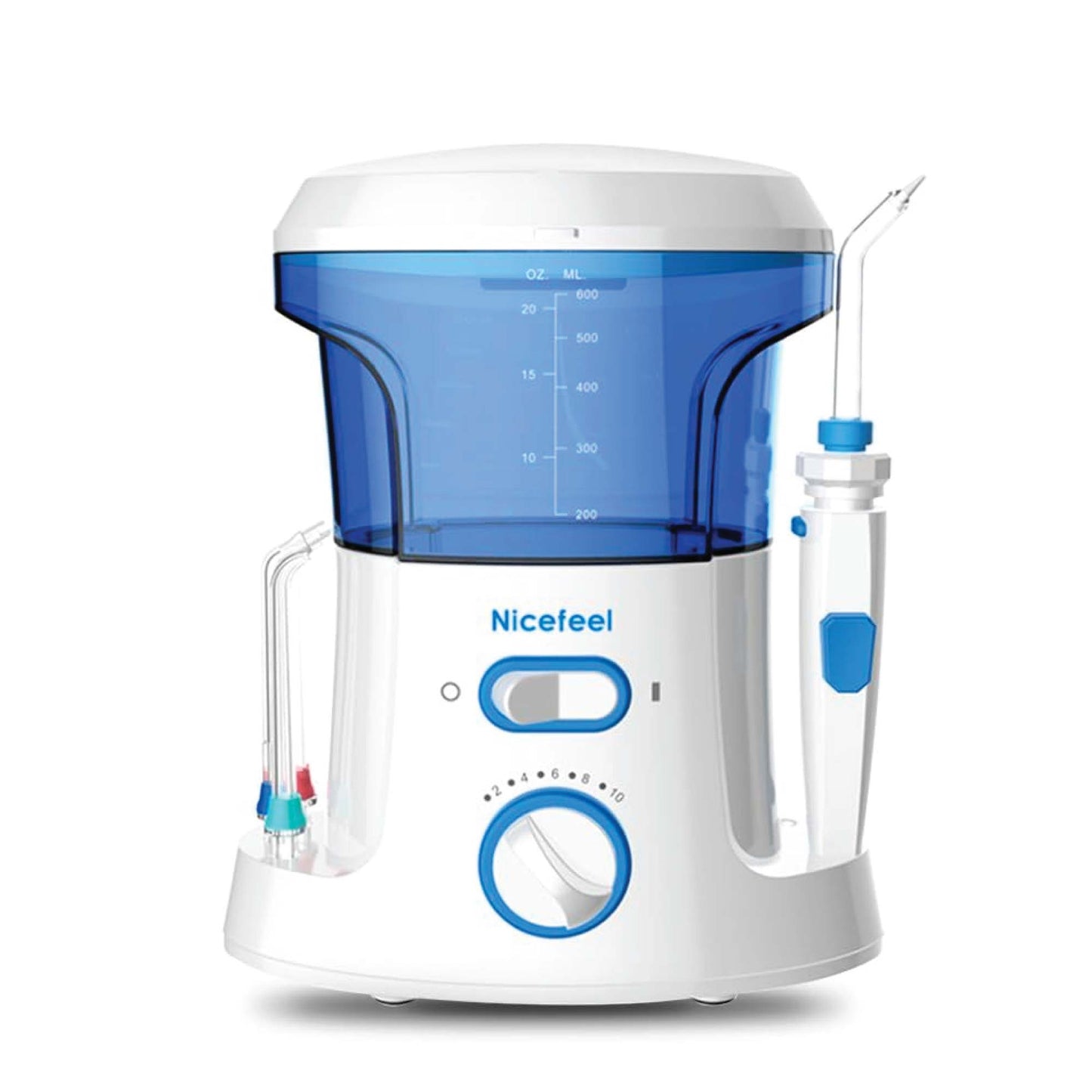 600ml Electric Dental Water Flosser - 10 Pressure Settings, SAA Approved, Family Set