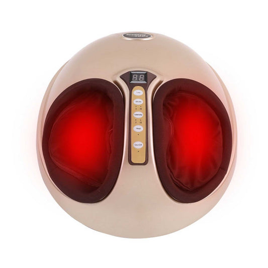 OrkuFoot 3D Shiatsu Foot Massager PL-8811, Heat, Kneading, Air Compression, Champagne Gold