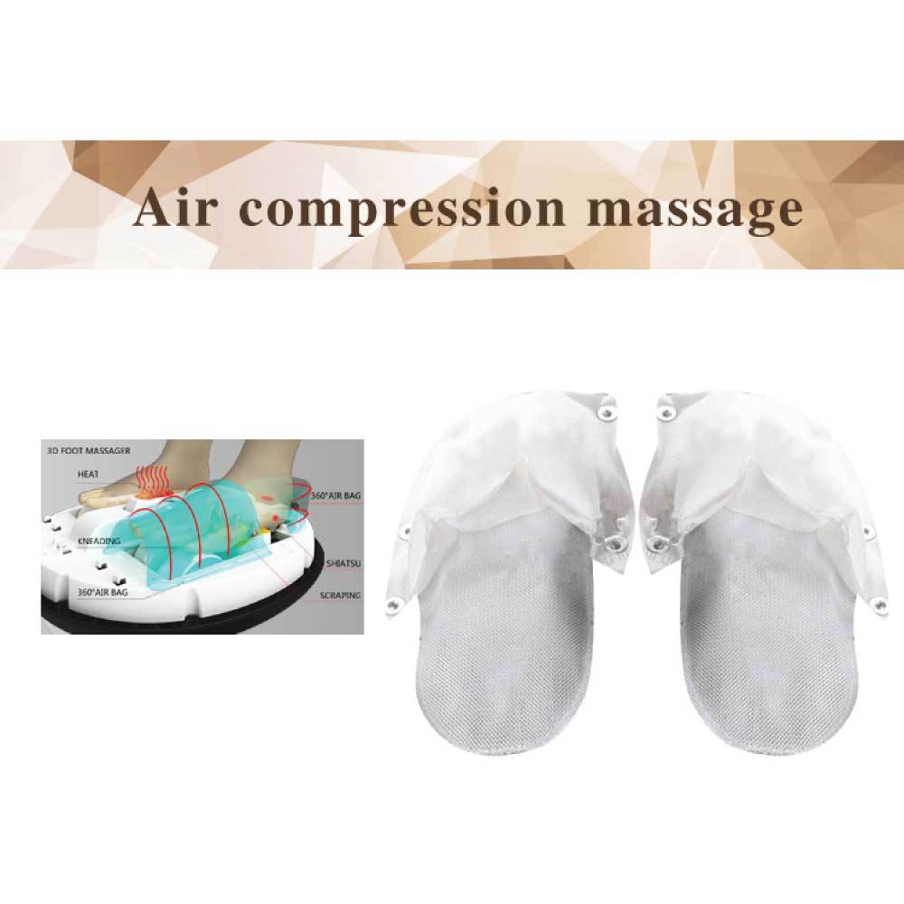 OrkuFoot 3D Shiatsu Foot Massager PL-8811, Heat, Kneading, Air Compression, Champagne Gold
