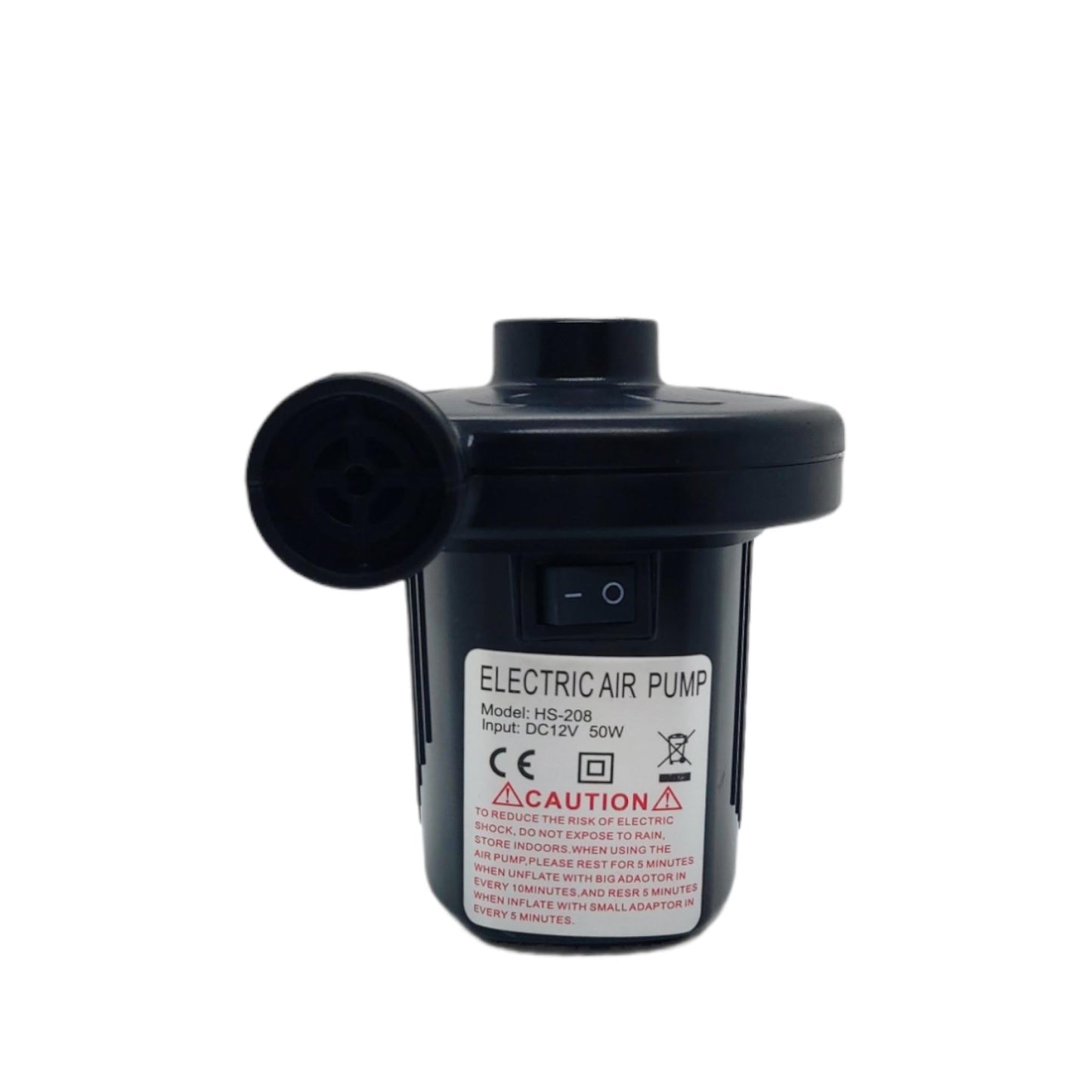HS-208 AC/DC Electric Air Pump, 2-Way Inflator/Deflator, 12V Car & AU Plug, 3 Nozzles, 200 L/min Airflow