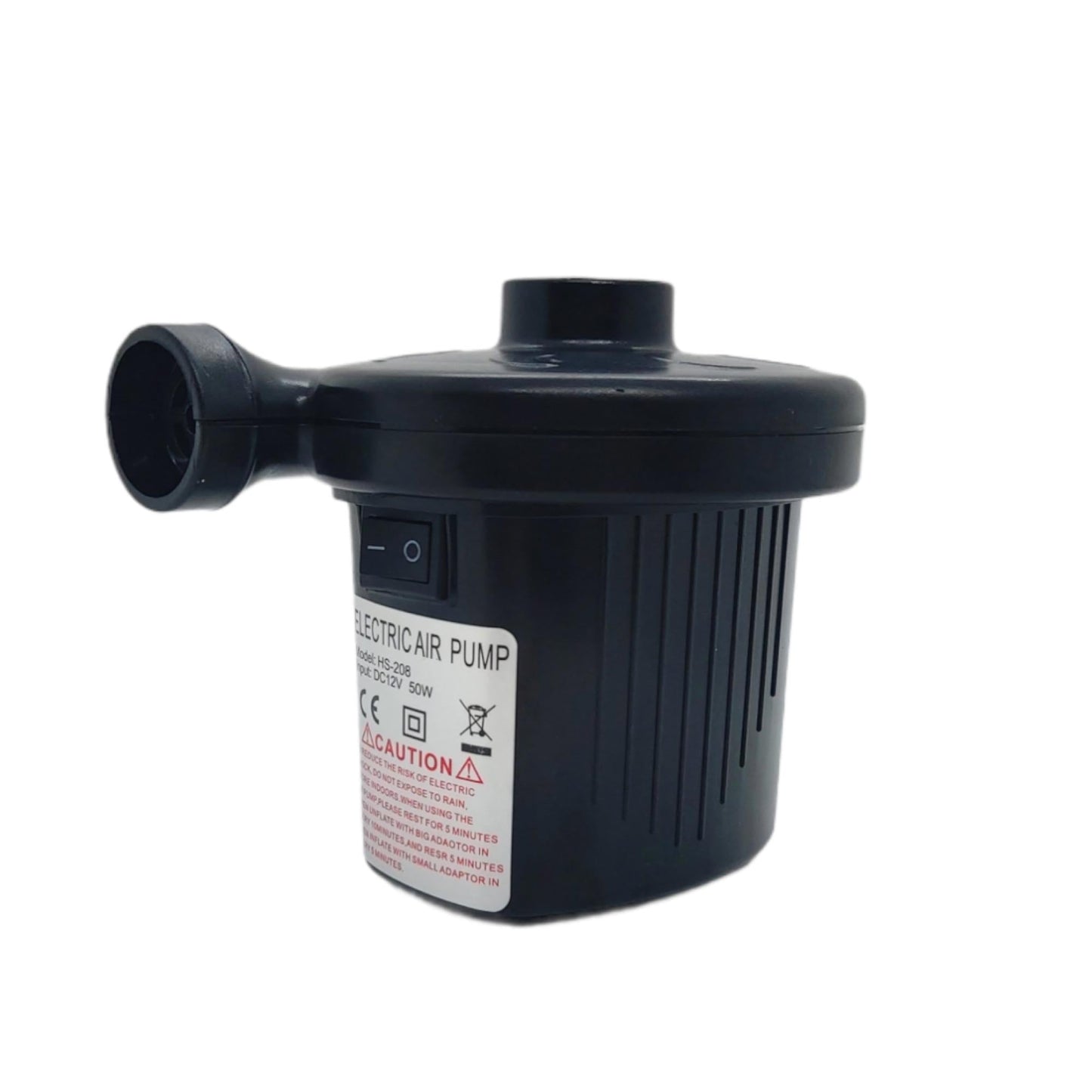 HS-208 AC/DC Electric Air Pump, 2-Way Inflator/Deflator, 12V Car & AU Plug, 3 Nozzles, 200 L/min Airflow
