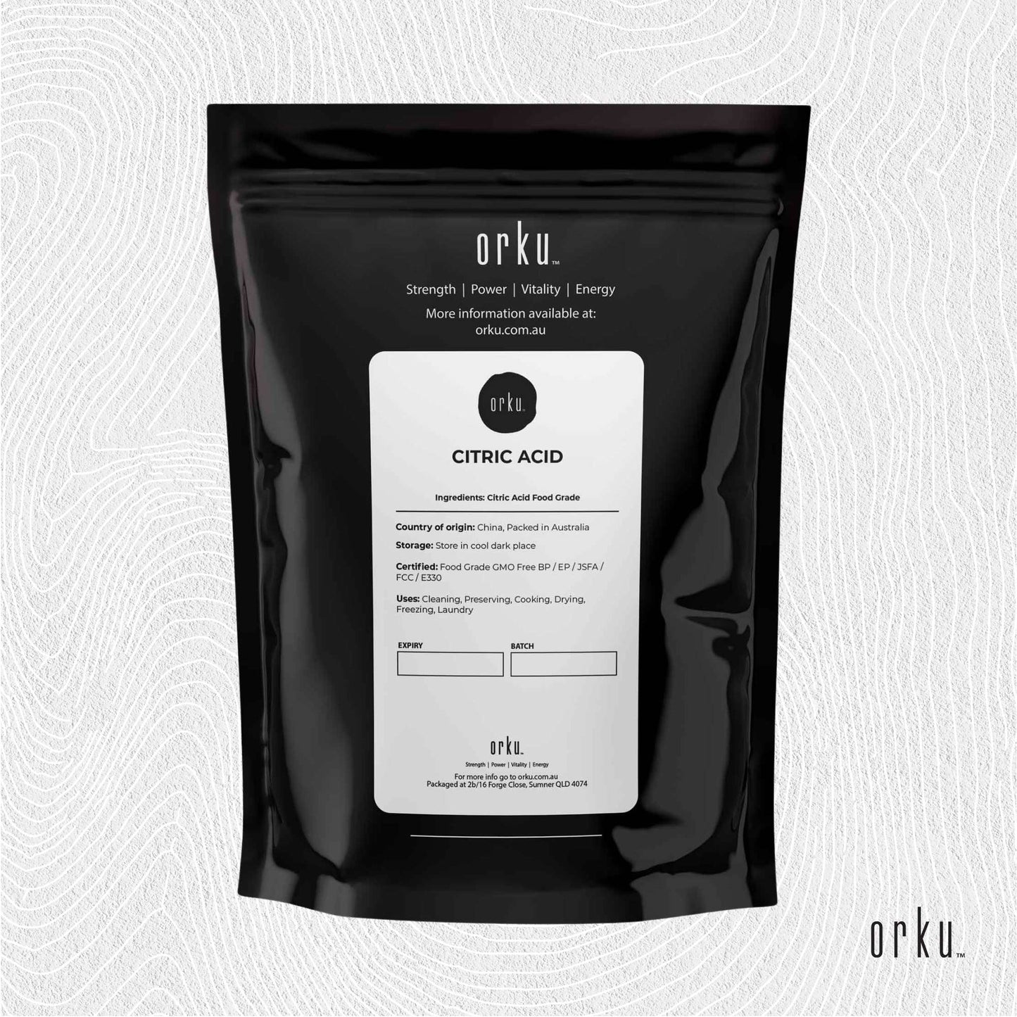 The Himalayan Salt Collective Citric Acid Powder 200g - Food Grade GMO Free E330 Preservative