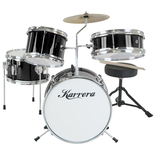Karrera Children's 4pc Drum Kit - Black - Auzzistore
