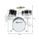 Karrera Children's 4pc Drum Kit - Black – view 2