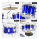Karrera Children's 4pc Drum Kit - Blue – view 3