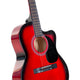Karrera Acoustic Cutaway 40in Guitar - Red – view 2