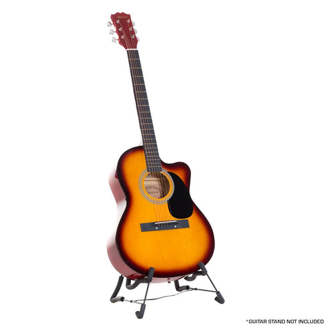 Karrera Acoustic Cutaway 40in Guitar - Sunburst - Auzzistore