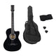 Karrera 38in Cutaway Acoustic Guitar with guitar bag - Black – view 3