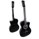 Karrera 38in Cutaway Acoustic Guitar with guitar bag - Black – view 5