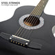 Karrera 38in Cutaway Acoustic Guitar with guitar bag - Black – view 7
