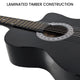 Karrera 38in Cutaway Acoustic Guitar with guitar bag - Black – view 9