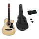 Karrera 38in Cutaway Acoustic Guitar with guitar bag - Natural – view 3