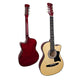 Karrera 38in Cutaway Acoustic Guitar with guitar bag - Natural – view 5