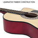 Karrera 38in Cutaway Acoustic Guitar with guitar bag - Natural – view 9