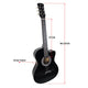 Karrera 38in Pro Cutaway Acoustic Guitar with Carry Bag - Black – view 5