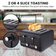 Pronti Toaster, Kettle & Coffee Machine Breakfast Set - Black – view 6