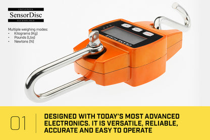 Kartrite 300kg Crane Scale V240-CRS-PTH-300, LED Display, Stainless Steel, 360° Hook