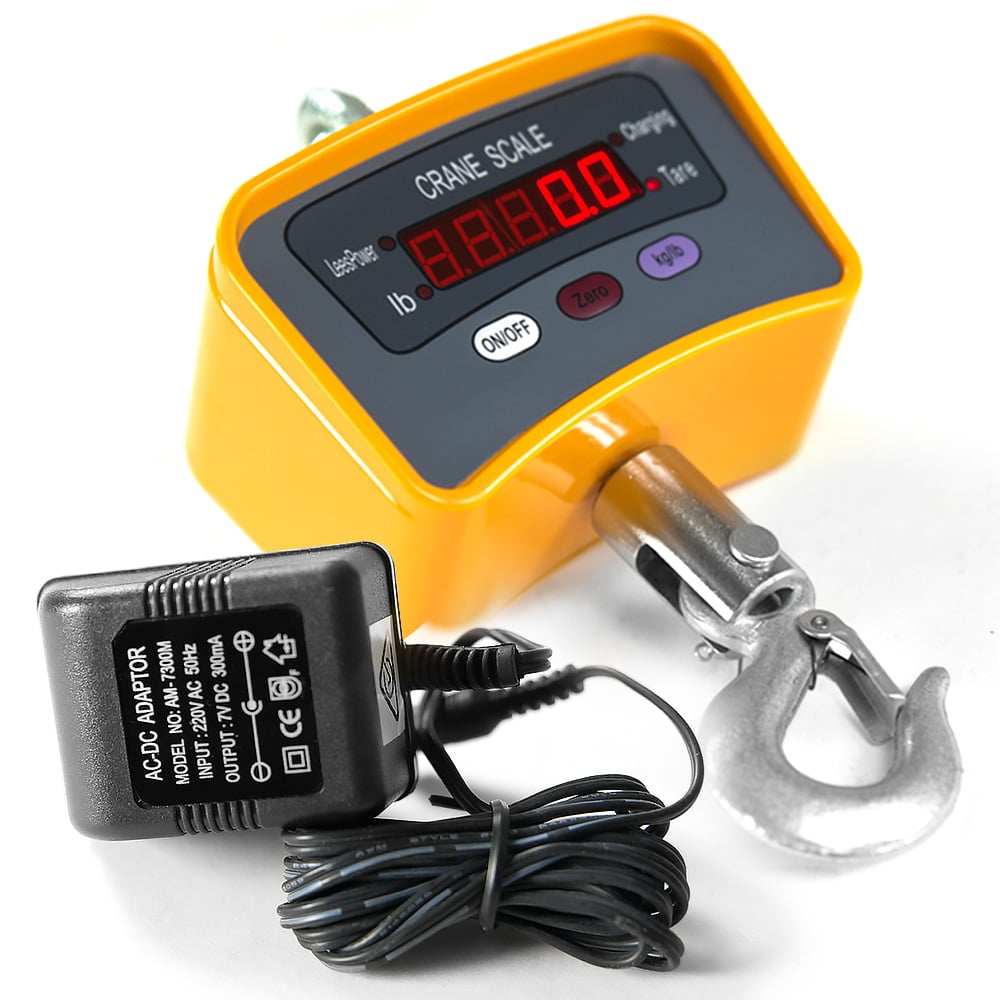 Klika 500kg Crane Scale V240-CS-500KG, LED Display, 360° Hook, Rechargeable Battery