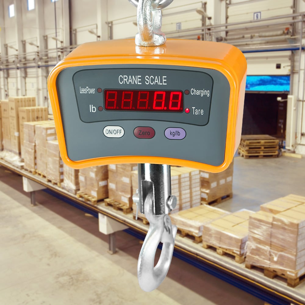 Klika 500kg Crane Scale V240-CS-500KG, LED Display, 360° Hook, Rechargeable Battery