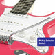 Karrera 39in Electric Guitar  - Pink – view 5