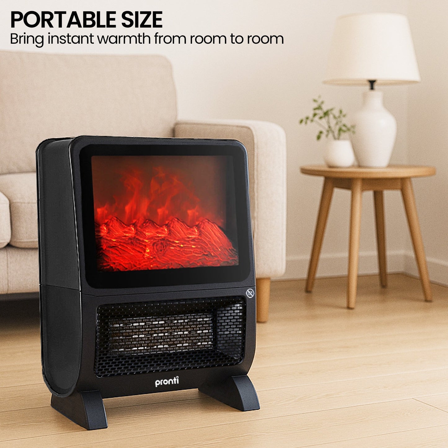 2000W 3D Fire PTC Electric Portable Room Heater
