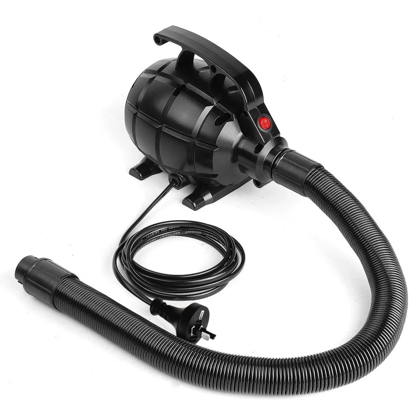 Powertrain 500W Electric Air Pump V240-IFP-HXG-SS-103 for Air Beds, Rafts, Pool Toys - 3 Nozzles, Rapid Inflation