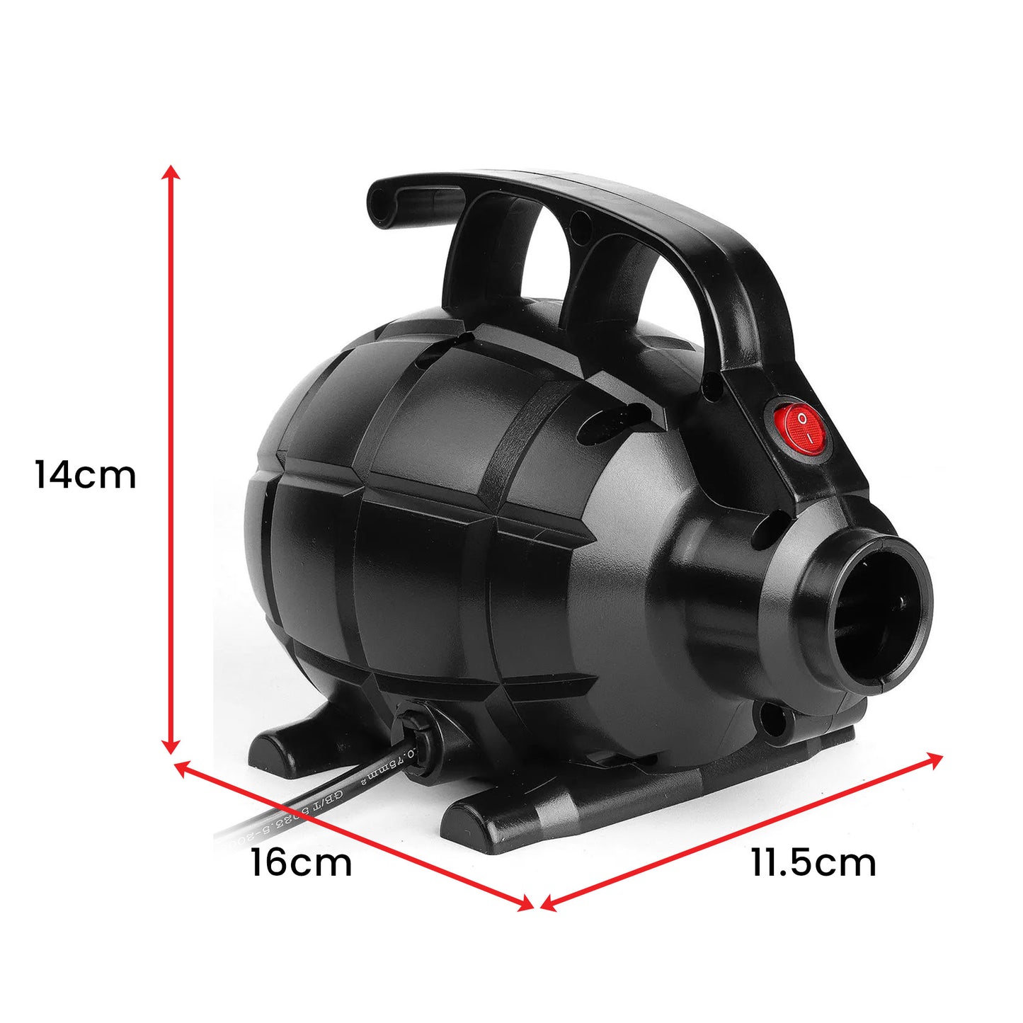 Powertrain 500W Electric Air Pump V240-IFP-HXG-SS-103 for Air Beds, Rafts, Pool Toys - 3 Nozzles, Rapid Inflation