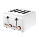 Pronti Rose Trim Collection Toaster & Kettle Bundle - White – view 3