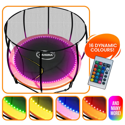 Kahuna LED Trampoline Lighting Kit 14m - 16 Colors, Motion Sensor, Remote, Weather-Resistant