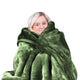 Laura Hill 600gsm Faux Mink Blanket Queen Size Double-sided Throw Rug Large Super Luxurious Soft - Green – view 4